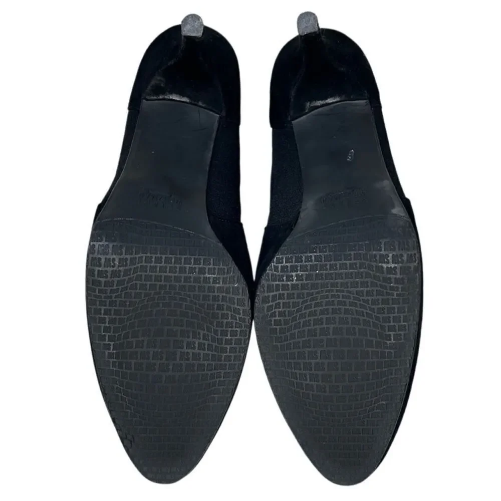 Stuart Weitzman - “Hold Me” Platform Heel Ankle Booties, Suede - Size 9.5 Black